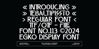 Egko Display Font Poster 2