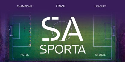 Potel Stencil Font Poster 8