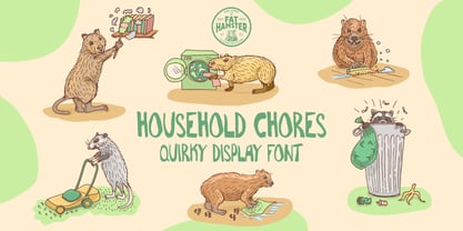 Household Chores Font Poster 1