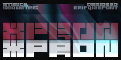 Xpron Stencil Geo Font Poster 1