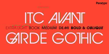 ITC Avant Garde Gothic Font Poster 1