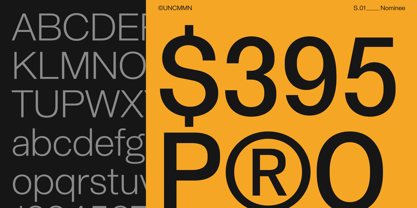 UNCMMN Nominee Font Poster 9