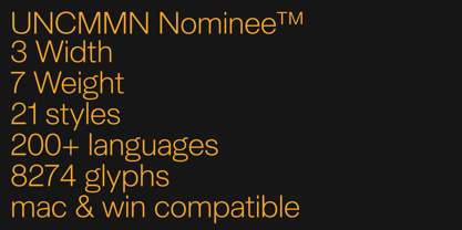 UNCMMN Nominee Font Poster 4