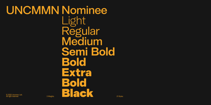 UNCMMN Nominee Font Poster 2