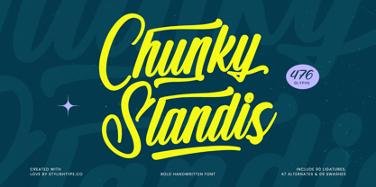 Chunky Slandis Font Poster 1
