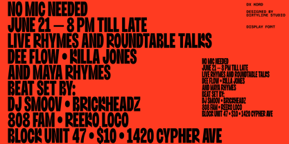 Dx Kord Font Poster 11