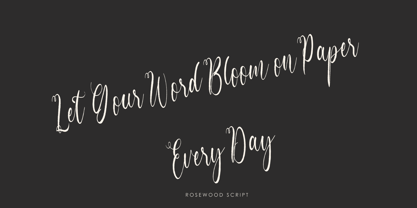 Rosewood Script Font Poster 2