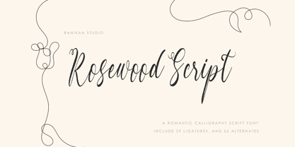 Rosewood Script Font Poster 1