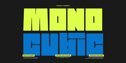 Mono Cubic Font Poster 1