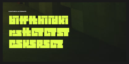 Mono Cubic Font Poster 12