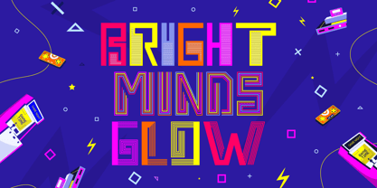 Neon Whirl Font Poster 2