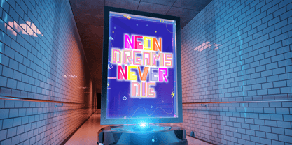 Neon Whirl Font Poster 9