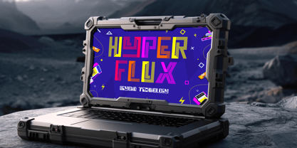 Neon Whirl Font Poster 3