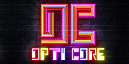 Neon Whirl Font Poster 7