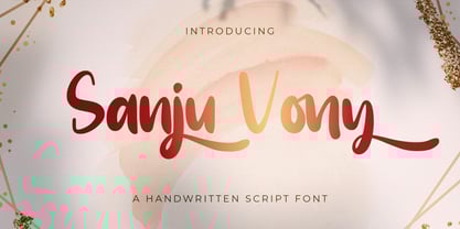 Sanju Vony Font Poster 1