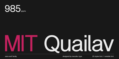 MIT Quailav Font Poster 1