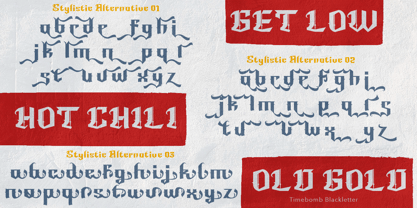 Timebomb Blackletter Font Poster 12