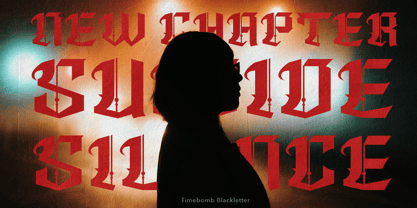 Timebomb Blackletter Font Poster 8