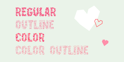 Paper Hearts Font Poster 3