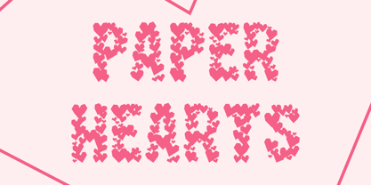 Paper Hearts Font Poster 1