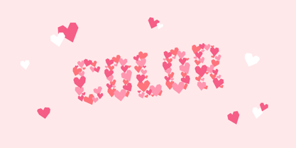 Paper Hearts Font Poster 2