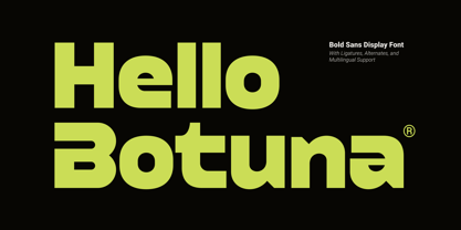 Hello Botuna Font Poster 1