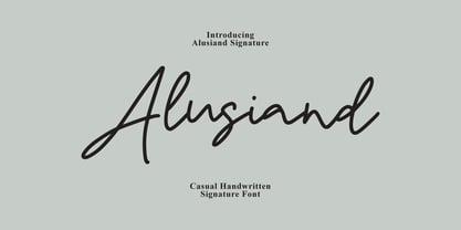 Alusiand Signature Font Poster 1