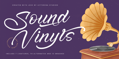 Sound Vinyls Font Poster 1
