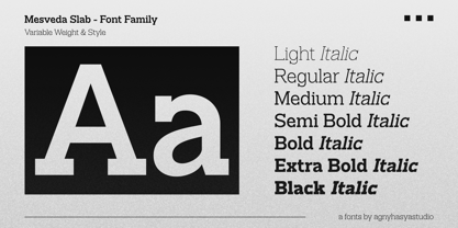 Mesveda Slab Font Poster 2