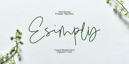 Esimply Signature Font Poster 1