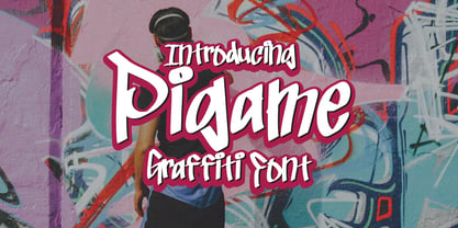 Pigame Graffiti Font Poster 1