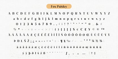 Fox Paisley Font Poster 9