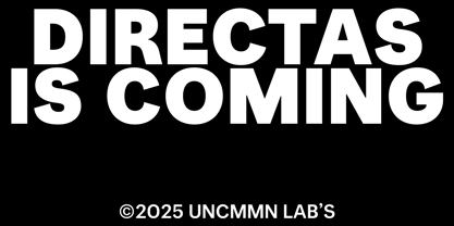 UNCMMN Directas Font Poster 1