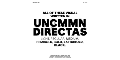 UNCMMN Directas Font Poster 12