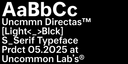 UNCMMN Directas Font Poster 7