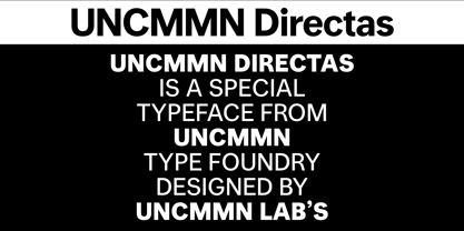 UNCMMN Directas Font Poster 2
