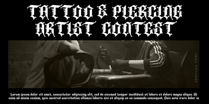 Zenylou Blackletter Font Poster 8