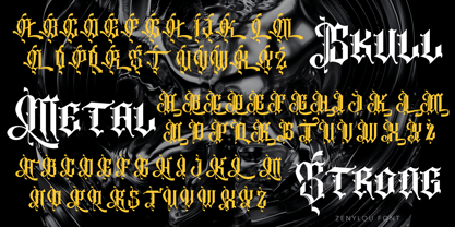 Zenylou Blackletter Font Poster 5