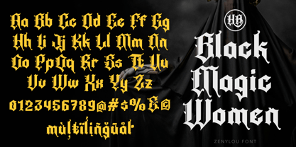 Zenylou Blackletter Font Poster 3