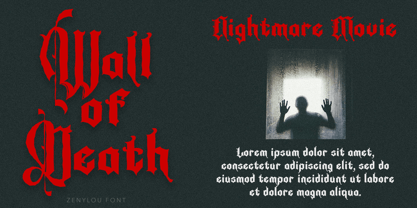 Zenylou Blackletter Font Poster 4