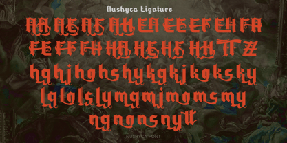 Nushyca Font Poster 15