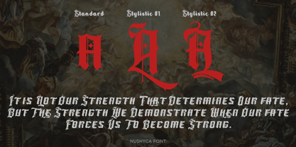 Nushyca Font Poster 3