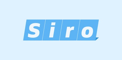 Siro Font Poster 1