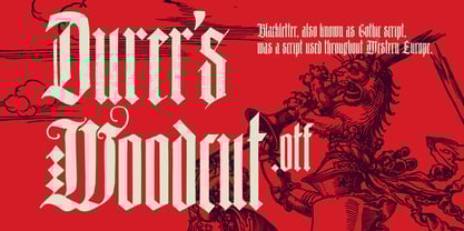 Durers Woodcut Font Poster 1