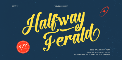 Halfway Ferald Font Poster 1