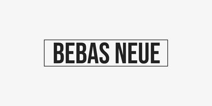 Bebas Neue Font Poster 1