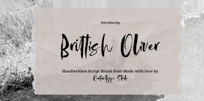 Brittish Oliver Font Poster 1