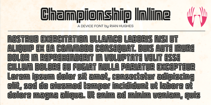 Championship Inline Font Poster 6
