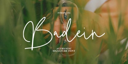 Badein Signature Font Poster 1