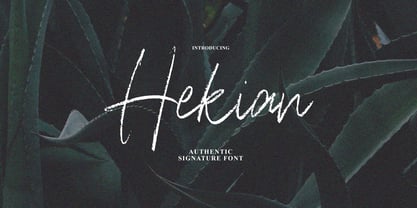 Hekian Signature Brush Font Poster 1